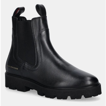 δερμάτινες μπότες τσέλσι tommy hilfiger