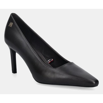 δερμάτινες γόβες tommy hilfiger th logo