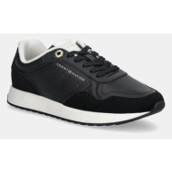  δερμάτινα sneakers tommy hilfiger monogram mix material runner