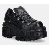  δερμάτινα sneakers new rock itali negro, tank ne