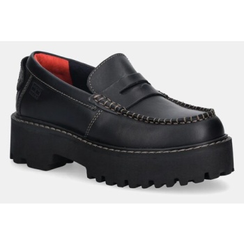 δερμάτινα μοκασίνια tommy jeans archive