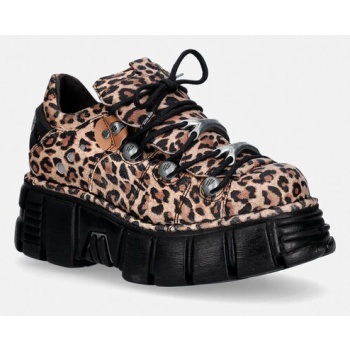 σουέτ sneakers new rock ante leopardo