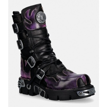 δερμάτινες μπότες new rock itali negro