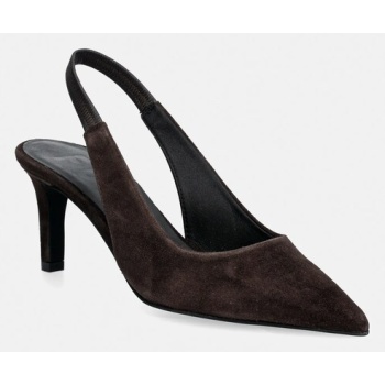 γόβες σουέτ furla essential slingback