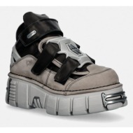  δερμάτινα sneakers new rock alaska perla, itali negro, tower perla + ac