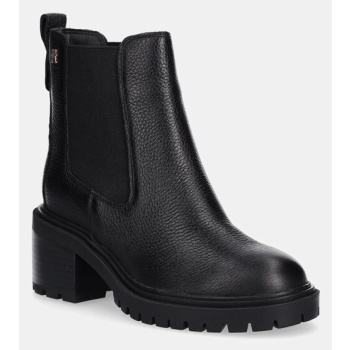 δερμάτινες μπότες τσέλσι tommy hilfiger