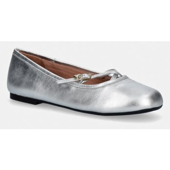 δερμάτινες μπαλαρίνες love moschino