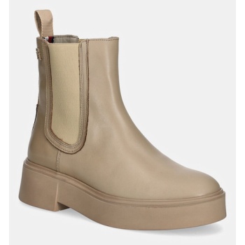 δερμάτινες μπότες τσέλσι tommy hilfiger