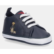 παντόφλες βρεφικά παπούτσια polo ralph lauren quilton bear gore hi layette