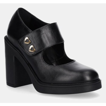 δερμάτινες γόβες love moschino