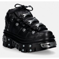  δερμάτινα sneakers new rock crust negro, reactor negro e14 casco +