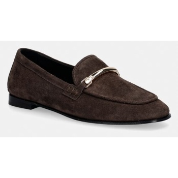 μοκασίνια σουέτ furla heritage loafer