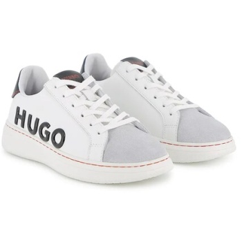 παιδικά δερμάτινα sneakers hugo