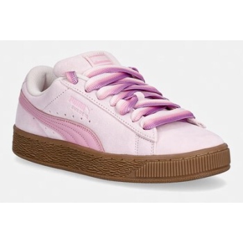 σουέτ sneakers puma suede xl fat laces