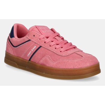 σουέτ sneakers tommy jeans the