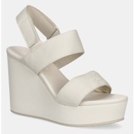  πέδιλα calvin klein jeans wedge sandal webbing in