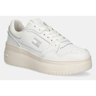  δερμάτινα sneakers tommy jeans tjw retro basket flatform