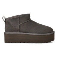  μπότες χιονιού σουέτ ugg classic ultra mini platform
