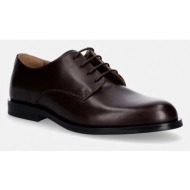  calvin klein κλειστά χαμηλά παπούτσια ανδρικά δερμάτινα ess rubber derby lth