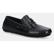  δερμάτινα μοκασίνια tommy hilfiger hardware driver shoe