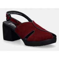  fly london σανδάλια ψηλοτάκουνα καστόρινα fory424fly