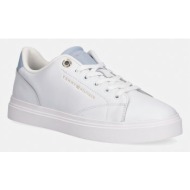  tommy hilfiger th feminine cupsole leather πάνινα sneakers γυναικεία