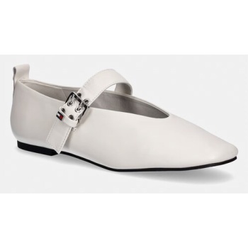 tommy jeans μπαλαρίνες δερμάτινες tjw