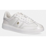  tommy hilfiger th heritage shiny sneaker αθλητικά γυναικεία δερμάτινα