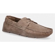  calvin klein μοκασίνια ανδρικά σουέτ driver boat su