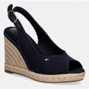 tommy hilfiger σανδάλια σε σφήνα flag