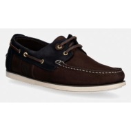  barbour μοκασίνια ανδρικά nubuck wake
