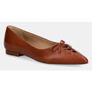  lauren ralph lauren μπαλαρίνες δερμάτινες londyn lace up