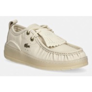  lacoste κλειστά χαμηλά παπούτσια γυναικεία δερμάτινα umpire wmn sneakers