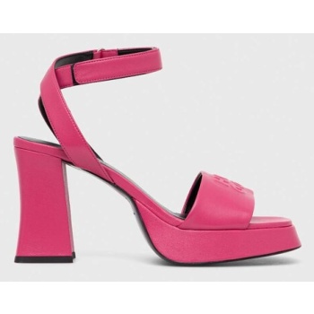 δερμάτινα πέδιλα hugo vicky