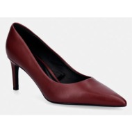  δερμάτινες γόβες calvin klein ess stiletto 70