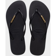  havaianas slim logo metallic black/gold (9000162160_8938)