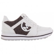  michael kors παπουτσια sneakers billie trainer λευκο/καφε
