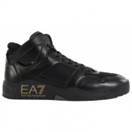  armani 7 παπουτσι μποτακι sneakers logo μαυρο-χρυσο