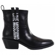  love moschino παπουτσια μποτακια sca.nod.texan050 nappa μαυρο