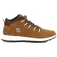  timberland παπουτσι μποτακι sprint trekker mid rust nubuck καμελ