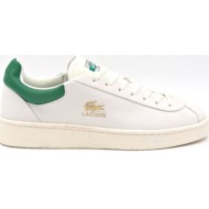  lacoste παπουτσια sneakers baseshot prm 124 λευκο-πρασινο