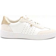  michael kors παπουτσια sneakers scotty lace up logo χρυσο/λευκο