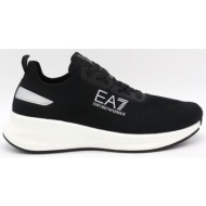  armani 7 παπουτσια sneakers logo μαυρο-λευκο