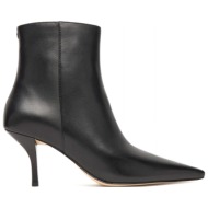  michael kors παπουτσια μποτακια selina heeled bootie φερμουαρ logo μαυρο