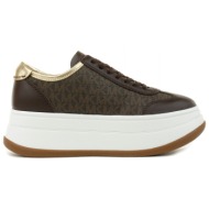  michael kors παπουτσια sneakers hayes t toe all over logo kαφε