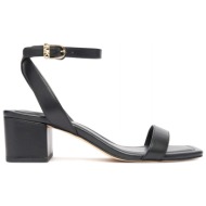  michael kors παπουτσια πεδιλα merriam mid sandal μεαταλλικο logo μαυρο