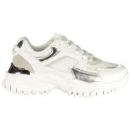  laura biagiotti παπουτσια sneakers ασημι λεπτομερειες logo λευκο