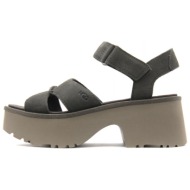  ugg παπουτσια πεδιλα νεw heights ankle strap logo xaki σκουρο