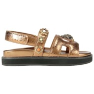  kurt geiger παπουτσια πεδιλα eagle cut out flat sling xantρες σχεδια logo μπρονζε