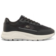  lacoste παπουτσια sneakers run set 225 1 qsp sma μαυρο-λευκο